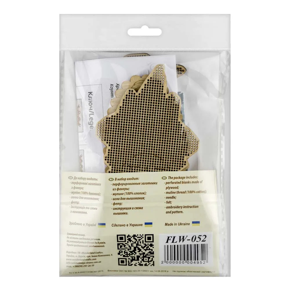 Cross-stitch kits on wood FLW-053-4
