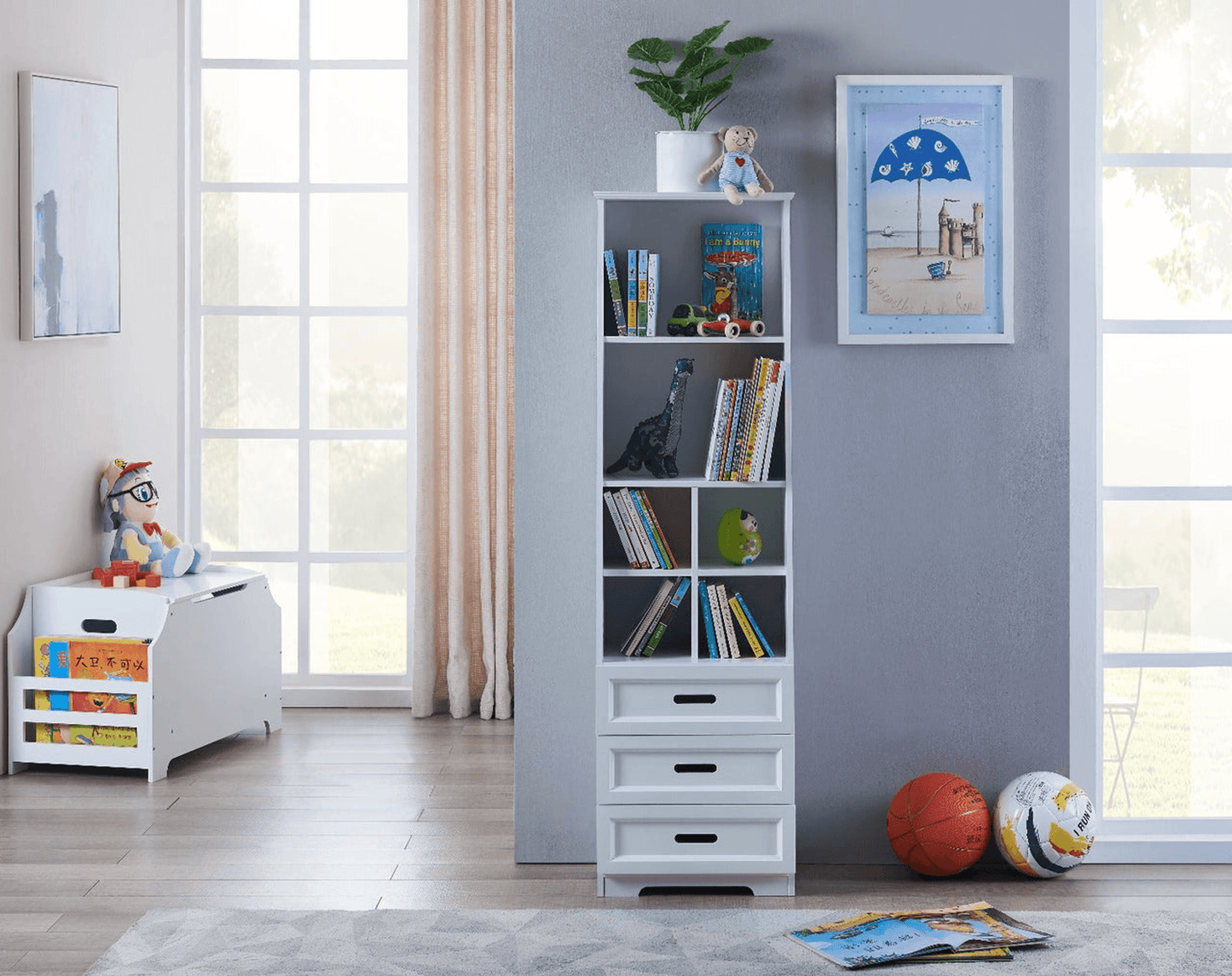 Candice Kids Bookcase And Storage Unit-3