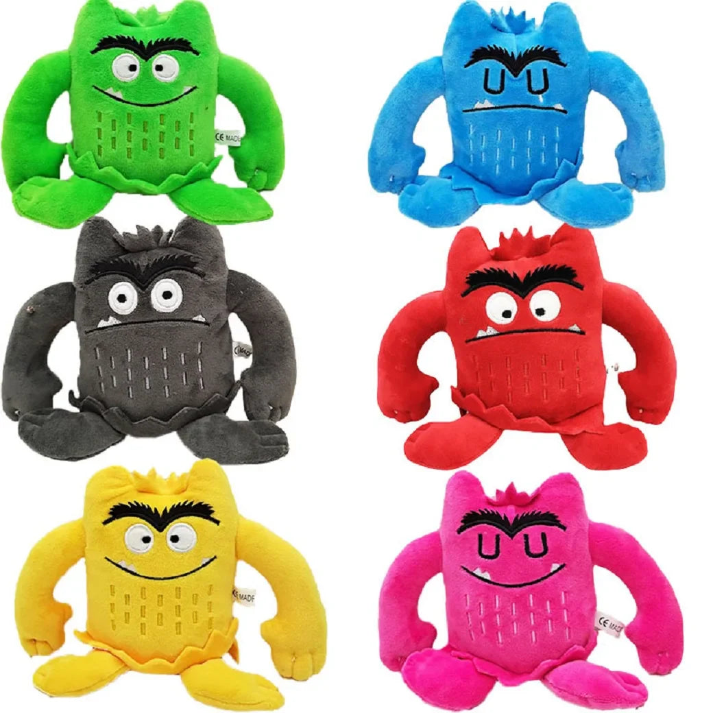 6pcs Color Monster Kawaii Plush Toys for Kids-0