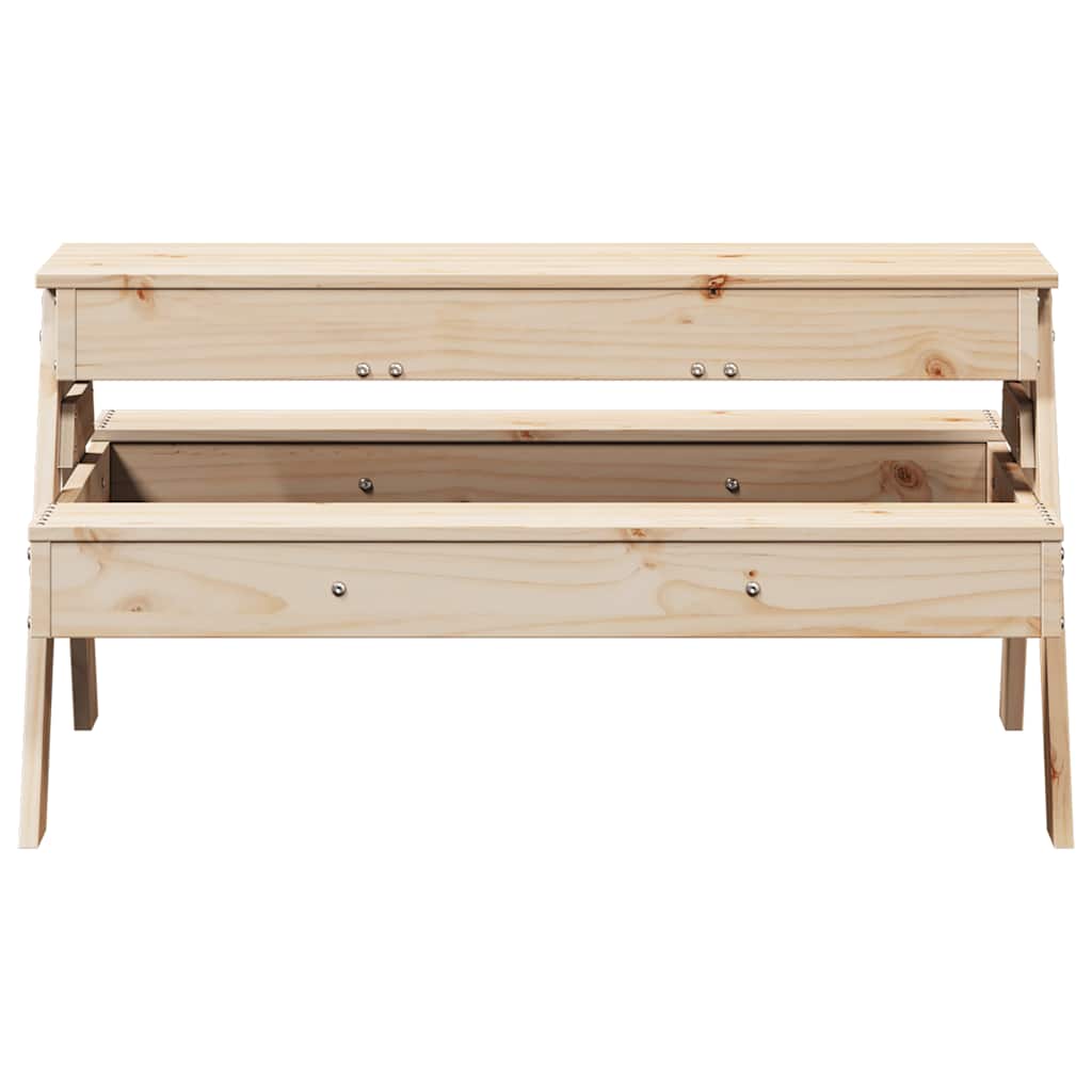 vidaXL Picnic Table with Sandpit for Kids Outdoor Furniture Solid Wood Pine-3