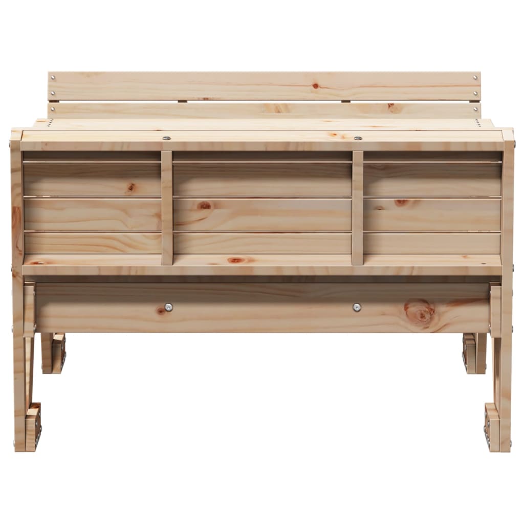 vidaXL Picnic Table for Kids Outdoor Patio Garden Furniture Solid Wood Pine-4
