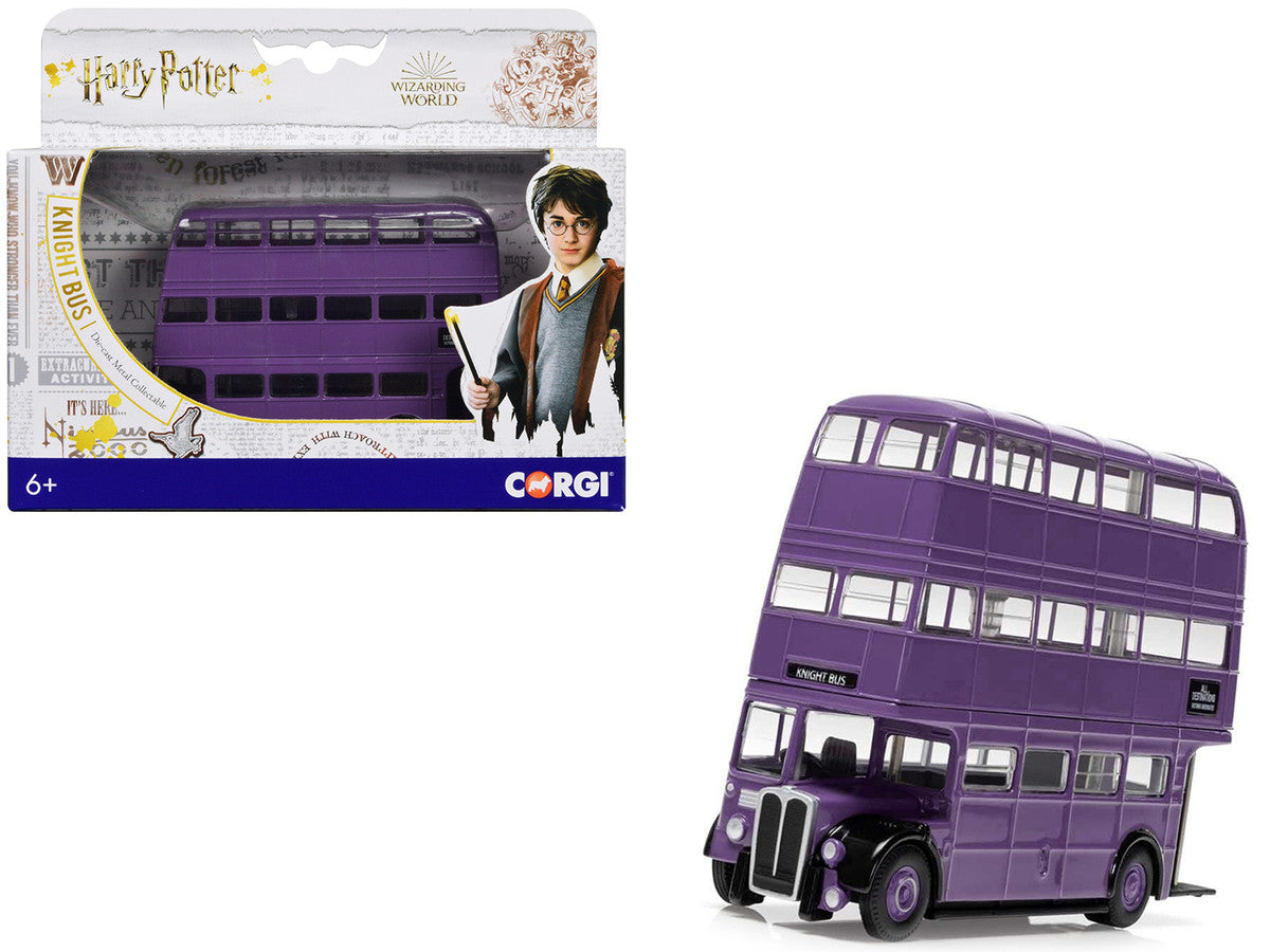 "Knight Bus" Triple Decker Bus Purple "Harry Potter" Movie Series Diecast Model by Corgi-0