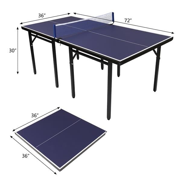 8 Legs Table Tennis Table for Kids Dark Blue Desktop-9