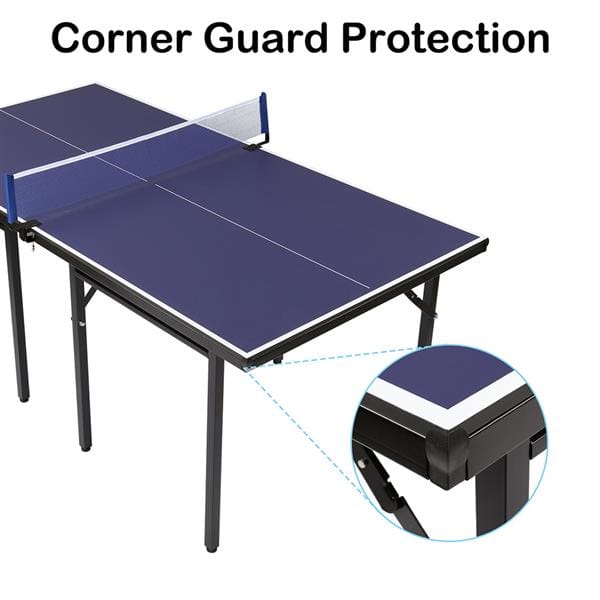 8 Legs Table Tennis Table for Kids Dark Blue Desktop-12