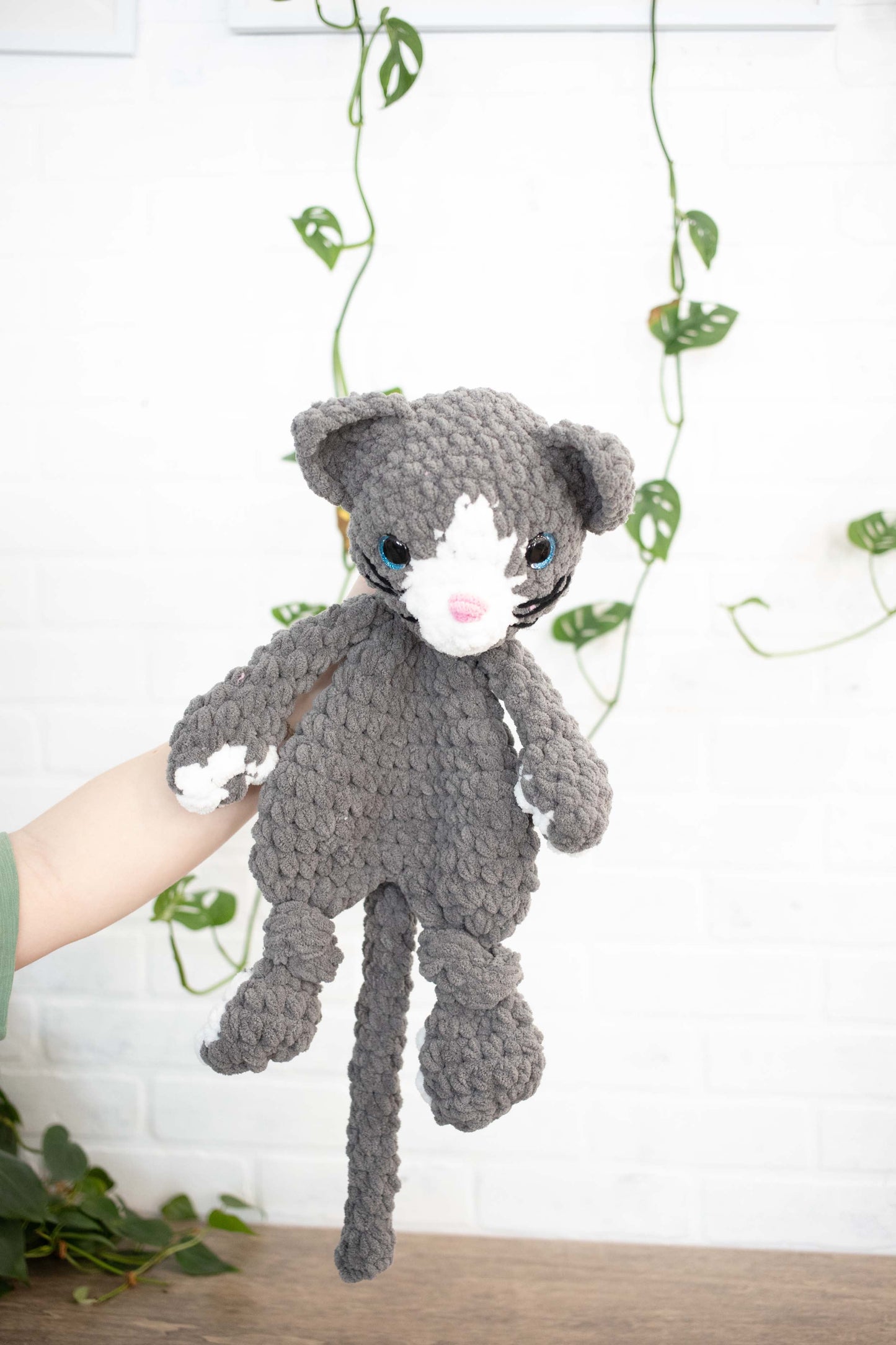 Cat Crochet Stuffed Animal, Heirloom Plush, Baby Lovey, Soft Cuddlers for Kids, Kitty-1