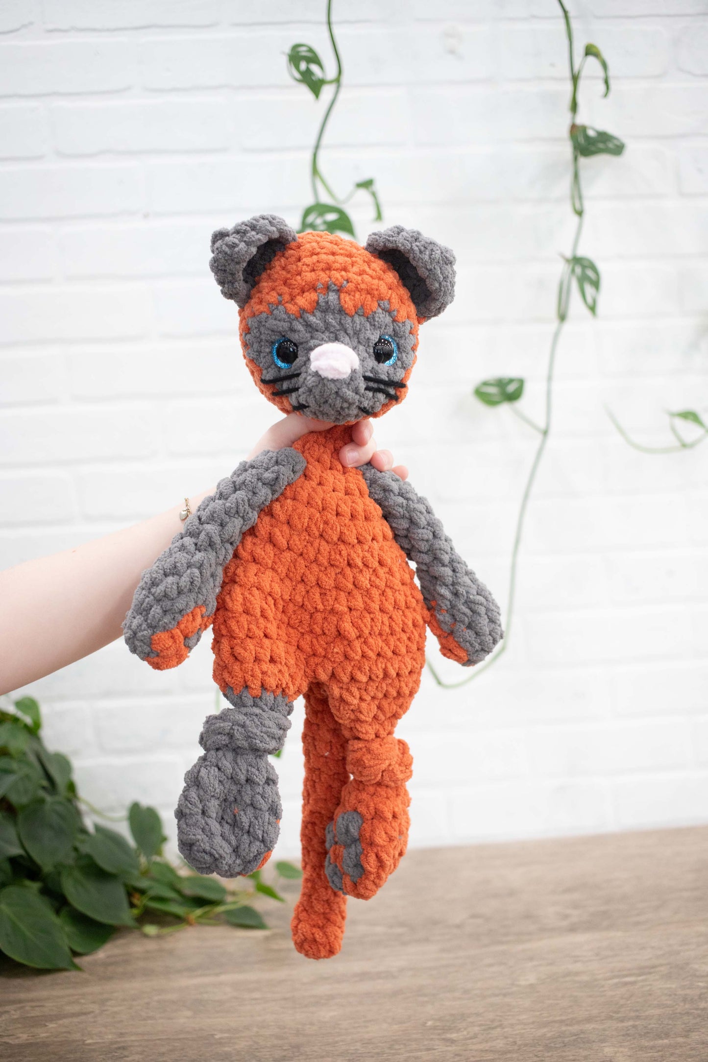 Cat Crochet Stuffed Animal, Heirloom Plush, Baby Lovey, Soft Cuddlers for Kids, Kitty-4