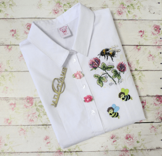 Bee Cross Stitch on Clothes kit B-531 / SV-531-1