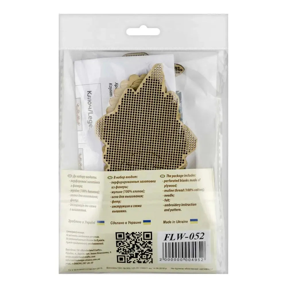 Cross-stitch kits on wood FLW-052-4