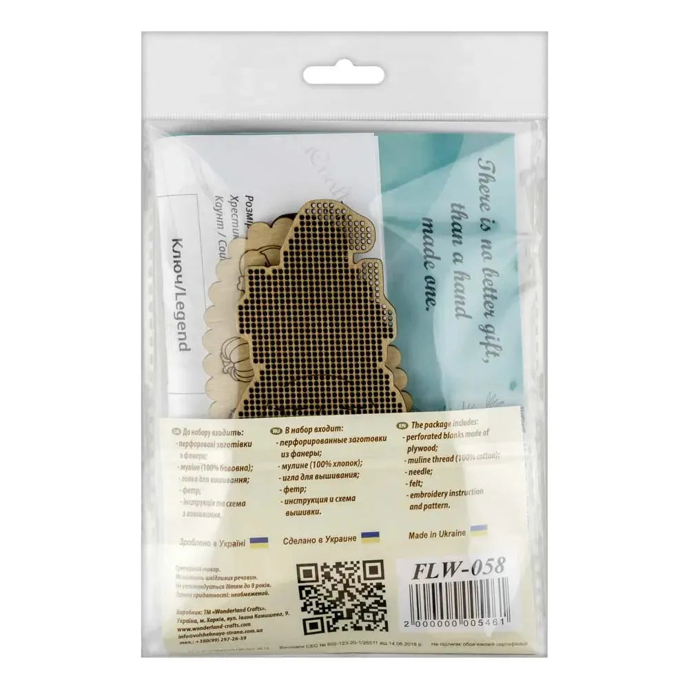 Cross-stitch kits on wood FLW-058-4