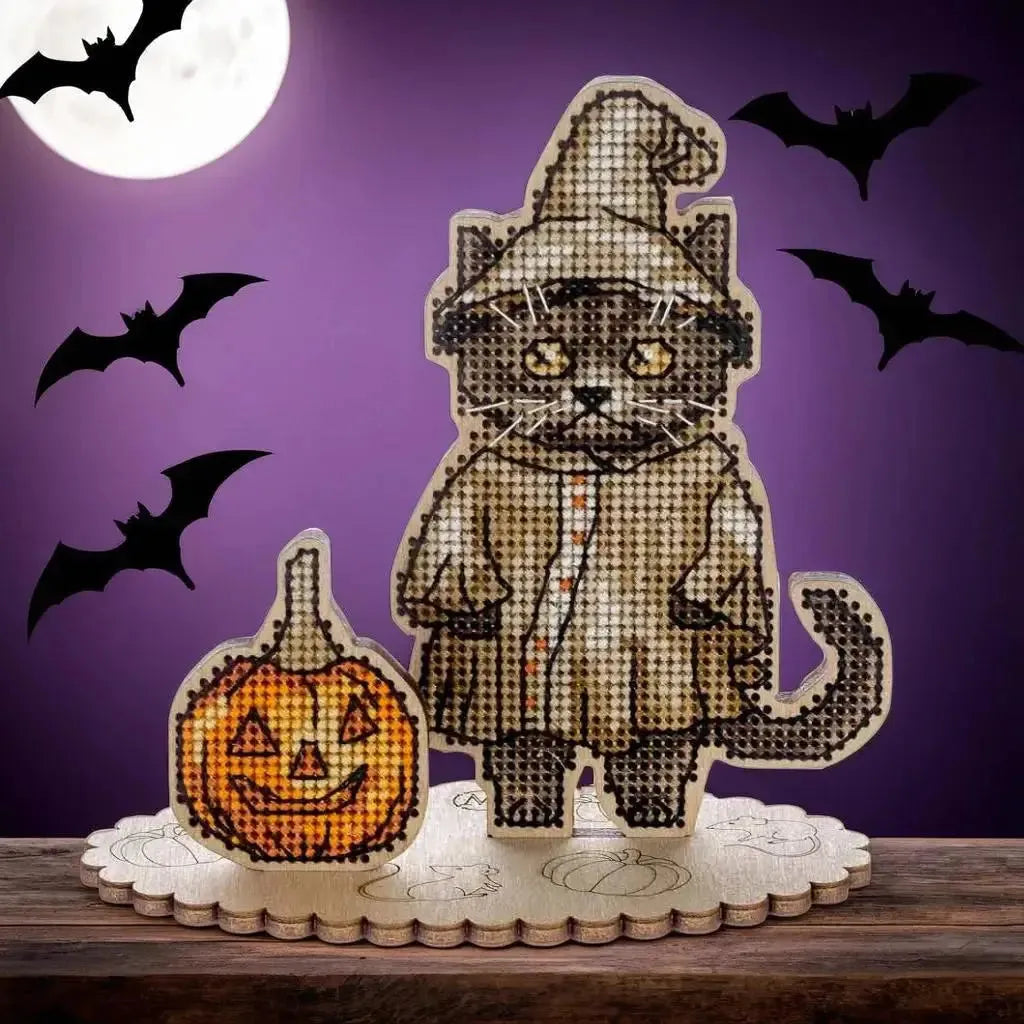 Cross-stitch kits on wood FLW-058-0