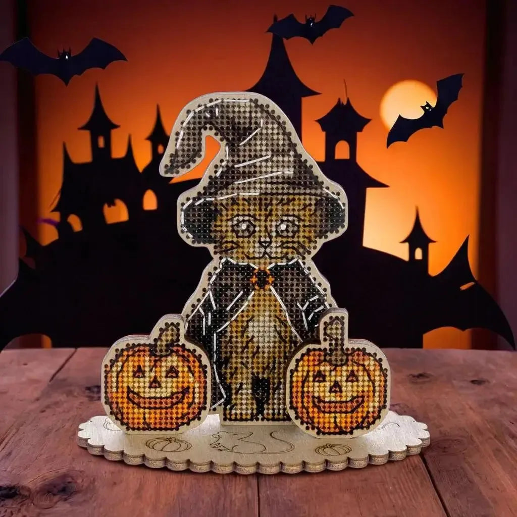 Cross-stitch kits on wood FLW-060-0