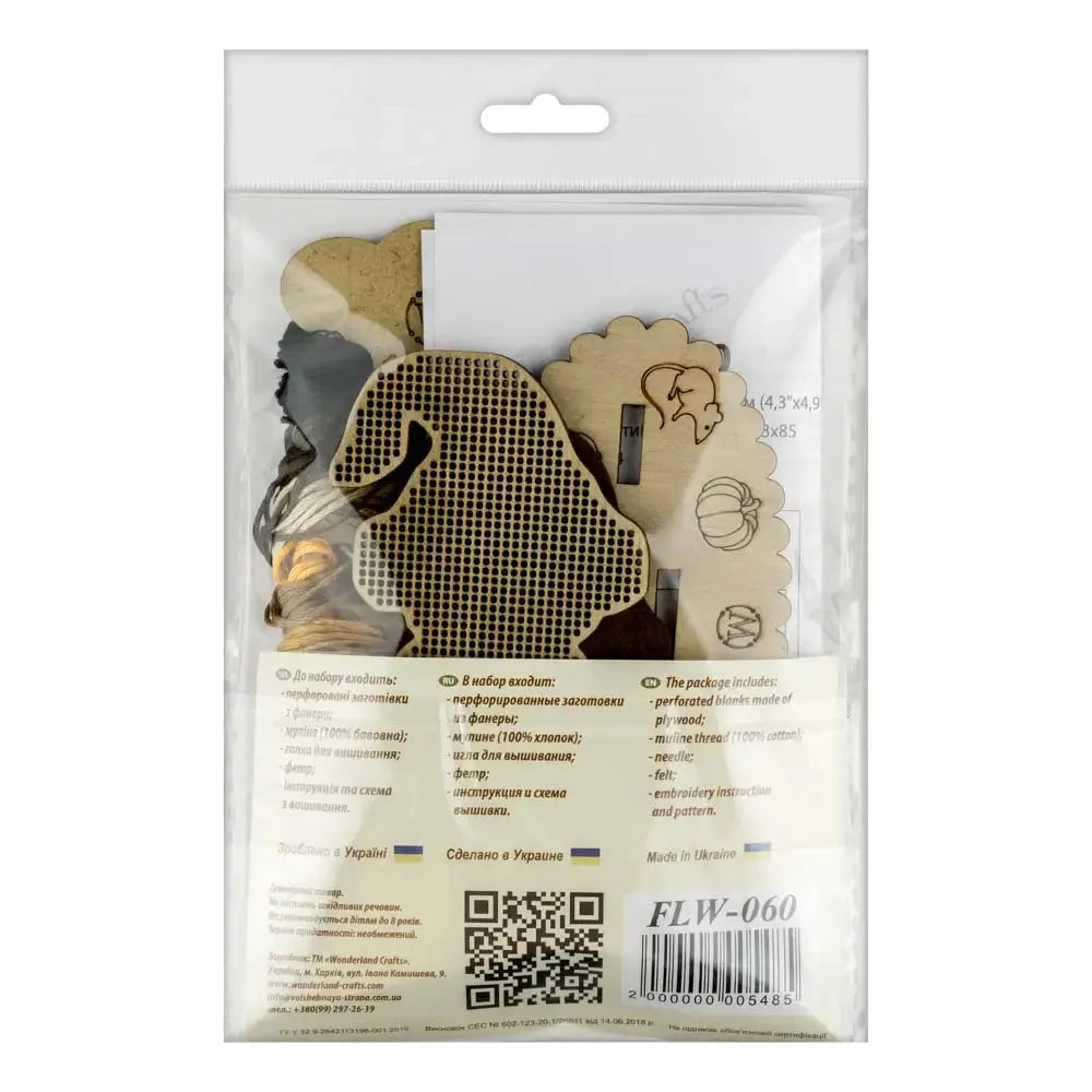 Cross-stitch kits on wood FLW-060-4