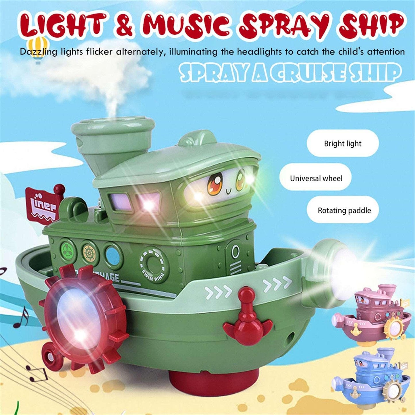 Electric Water Adventure Ship Toy for Kids - Splash & Play Fun!-0