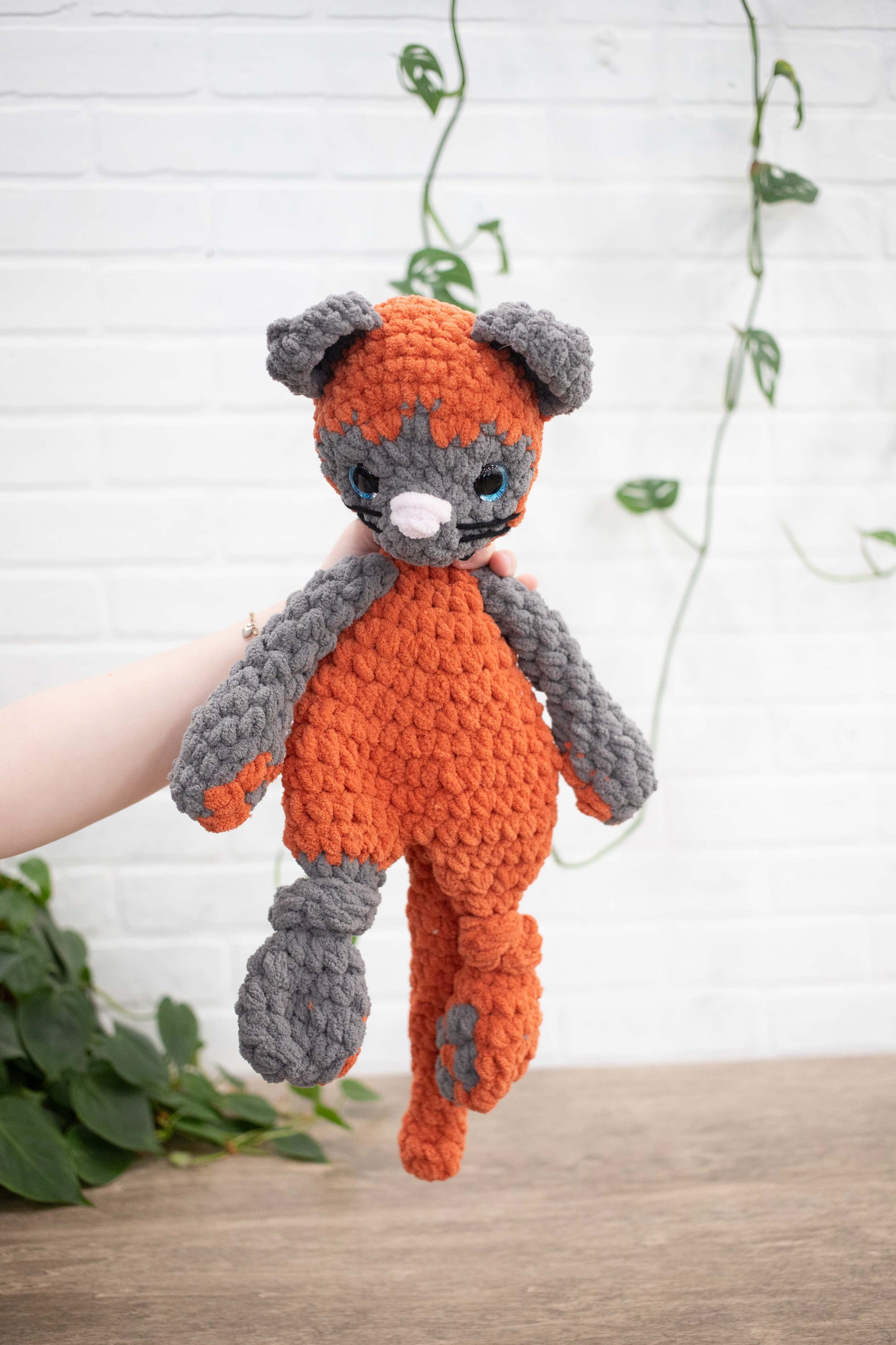 Cat Crochet Stuffed Animal, Heirloom Plush, Baby Lovey, Soft Cuddlers for Kids, Kitty-2