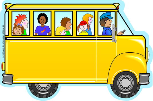 SHAPES ETC.  Large Notepad - Bus with Kids-0