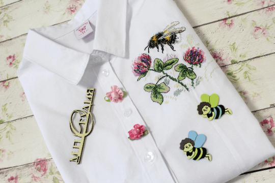 Bee Cross Stitch on Clothes kit B-531 / SV-531-2