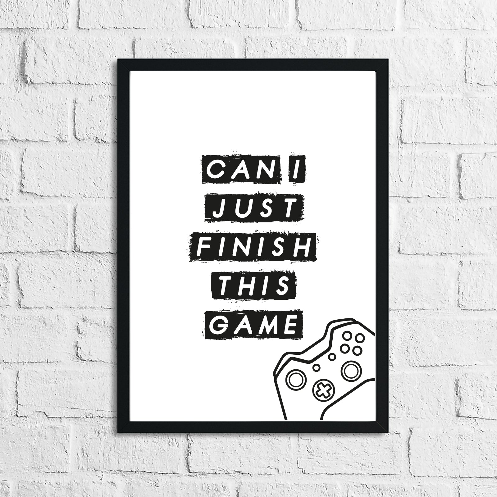 Can I Just Finish This Game Kids Children's Teenager Room Wall Decor Print-0