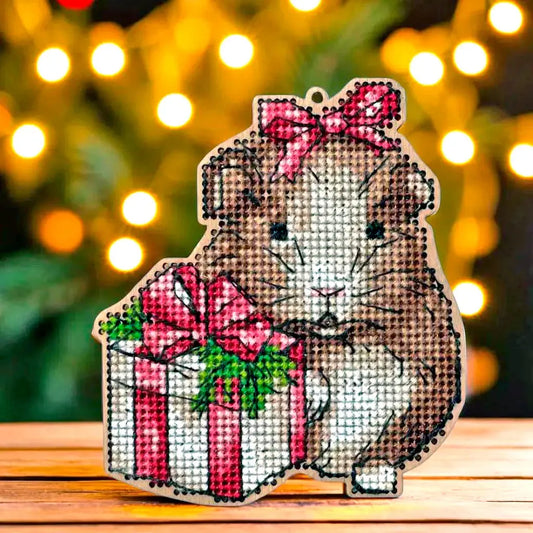 Cross-stitch kits on wood FLW-055-0